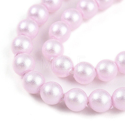 Baking Painted Pearlized Glass Pearl Bead Strands HY-N002-3mm-C03-1