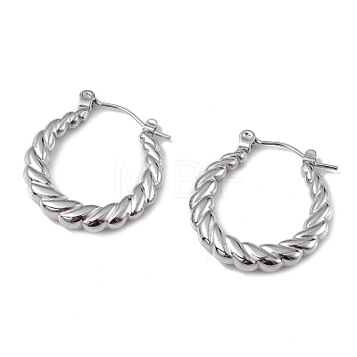 Non-Tarnish 304 Stainless Steel Twist Teardrop Hoop Earrings for Women EJEW-I284-10P-1