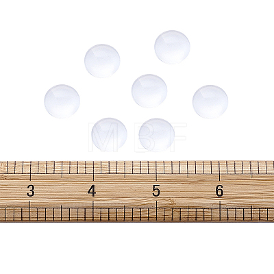 Clear Glass Cabochons GGLA-TA0001-01-15mm-1