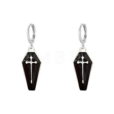 Halloween Alloy Enamel Hoop Earrings FS-WG6BEC1-01-1