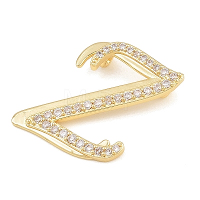 Brass Micro Pave Clear Cubic Zirconia Pendants CU-CBA8481-01G-Z-1