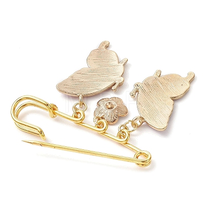 Butterfly & Flower Charm Alloy Enamel Brooches for Women JEWB-BR00144-02-1