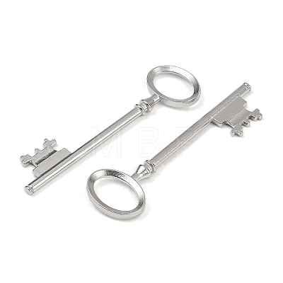 Tibetan Style Alloy Skeleton Key Large Pendants TIBEP-S105-P-RS-1