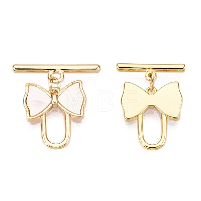 Brass Toggle Clasps KK-N254-160G-1