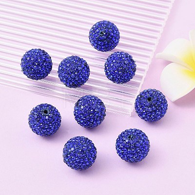 Grade A Rhinestone Pave Disco Ball Beads RB-Q105-9-1