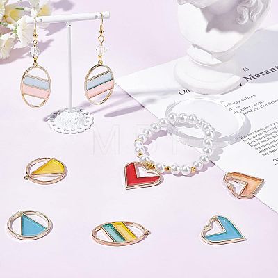  20pcs 4 Style Epoxy Resin Pendants FIND-NB0001-68-1