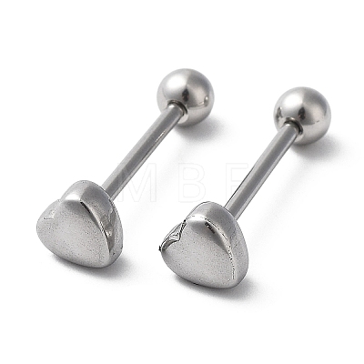 201 Stainless Steel Heart Nose Bone Rings with 304 Stainless Steel Pins AJEW-P109-03P-1