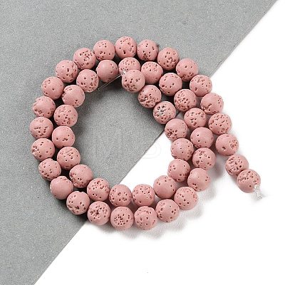 Synthetic Lava Rock Dyed Beads Strands G-H311-08B-08-1