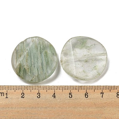 Green Watermelon Stone Glass Beads G-B070-18C-1
