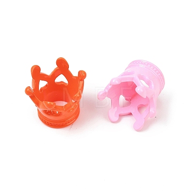 Spray Painted Acrylic Beads OACR-H058-21-1