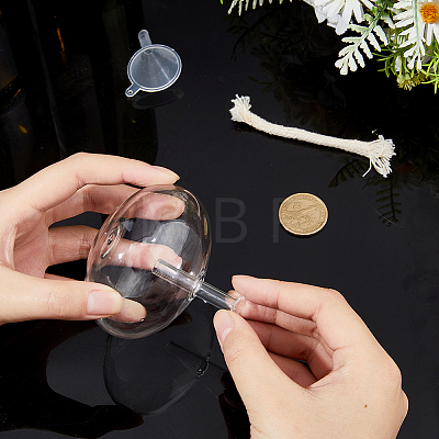 Transparent Glass Candle Holders with Candle Wick DIY-WH0308-996A-1