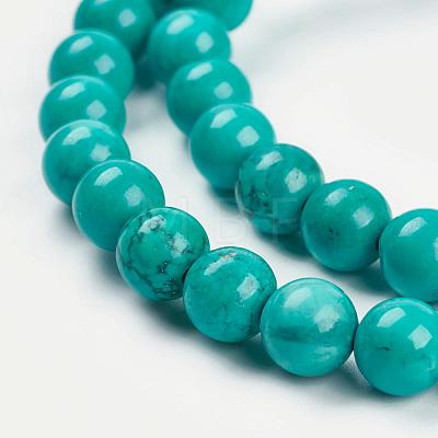 Natural Magnesite Beads Strands G-K205-02-6mm-1