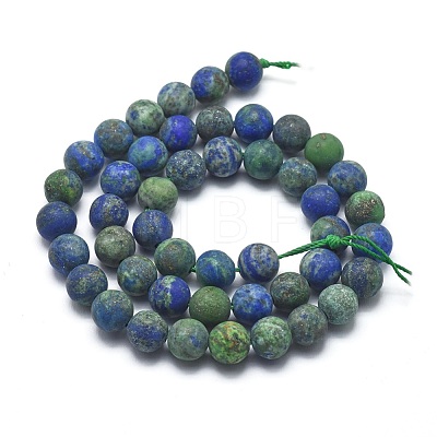 Natural Chrysocolla and Lapis Lazuli Beads Strands G-I254-02A-1