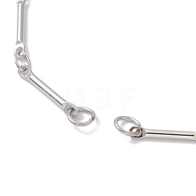 Brass Bar Link Chain Bracelet Making AJEW-JB01219-02-1