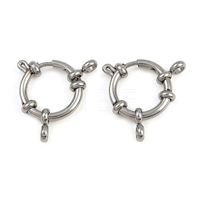 304 Stainless Steel Spring Ring Clasps STAS-B095-03P-04-1