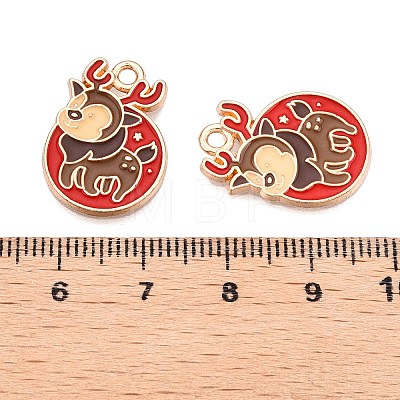 Christmas Theme Alloy Enamel Pendants ENAM-T020-10N-1