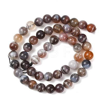 Natural Botswana Agate Beads Strands G-G453-A01-8mm-1