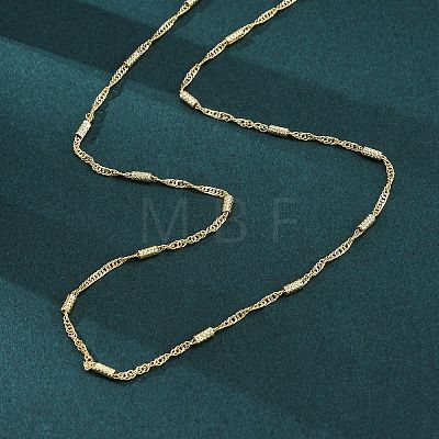 Brass Singapore Chains Necklaces for Women NJEW-D302-04G-1