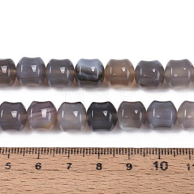 Natural Grey Agate Beads Strands G-N353-06A-07-1