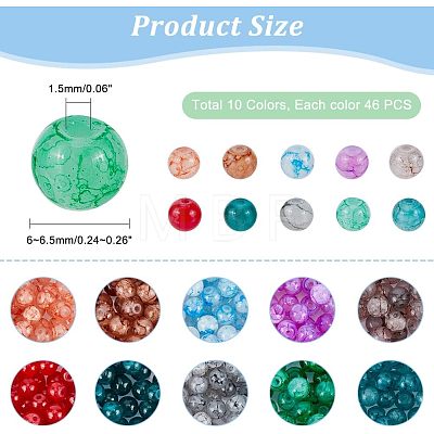  460Pcs 10 Colors Imitation Jade Glass Beads Strands DGLA-NB0001-04-1