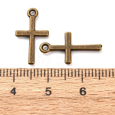 Cross Tibetan Style Alloy Pendants TIBEP-R344-21AB-FF-1