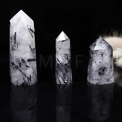 Point Tower Natural Tourmalinated Quartz Home Display Decoration PW-WG71006-03-1