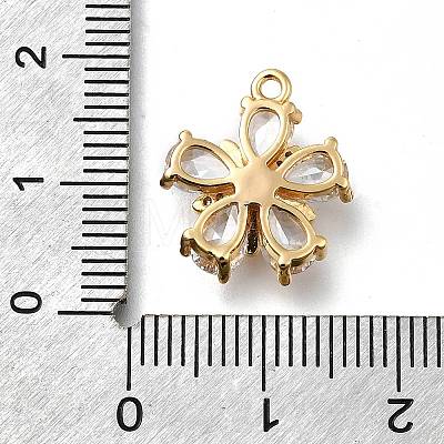 Brass Micro Pave Cubic Zirconia Pendants KK-D312-14G-1