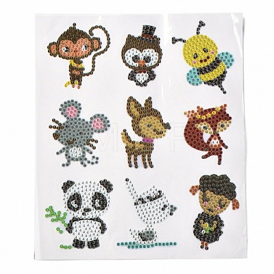 DIY Animal Theme Diamond Painting Stickers Kits For Kids DIY-O016-15-1