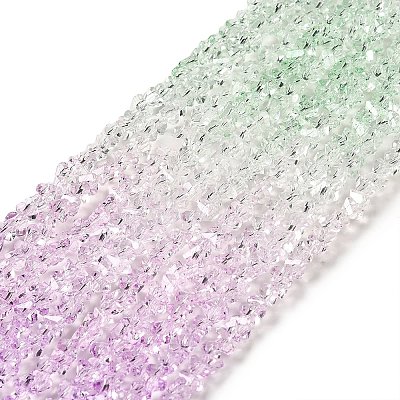 Transparent Glass Bead Strands GLAA-H023-02E-1