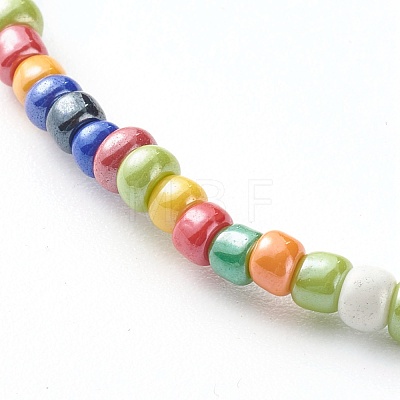 Glass Beads Stretch Bracelets X-BJEW-JB06414-1