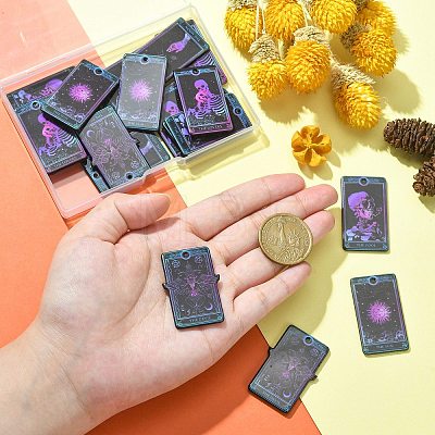 20Pcs 5 Styles Halloween Opaque Acrylic Pendants OACR-CJ0001-41-1