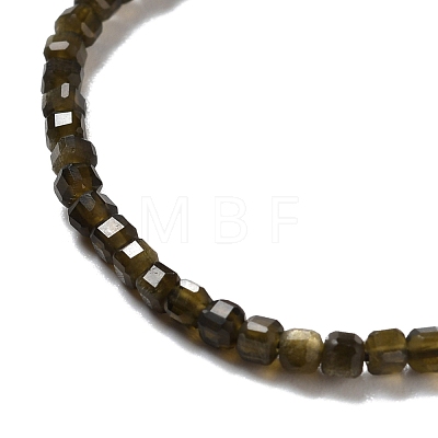 Natural Golden Sheen Obsidian Beads Strands G-D467-A15-1