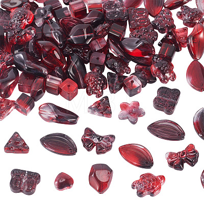 125G Gradient Color Transparent Glass Beads GLAA-TA0003-58D-1