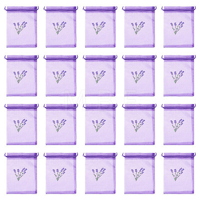 20Pcs Polyester Mesh Sachet Packing Drawstring Bgas ABAG-TA0002-20A-1