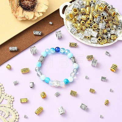 160Pcs 16 Styles Tibetan Style Zinc Alloy Beads TIBEB-YW00010-41-1