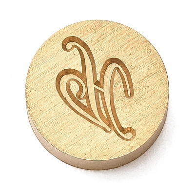 Golden Tone Brass Letter Stamps KK-R005-01H-1