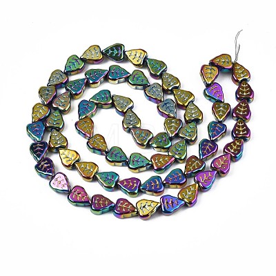 Electroplate Glass Beads Strands EGLA-S188-16-C02-1