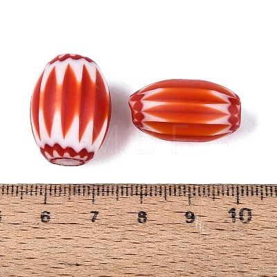Handmade Millefiori Glass Barrel Beads LA-N002-15F-1