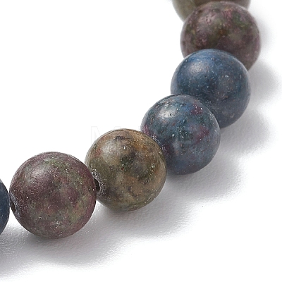 Natural Sapphire Beaded Stretch Bracelets for Women BJEW-JB13081-1