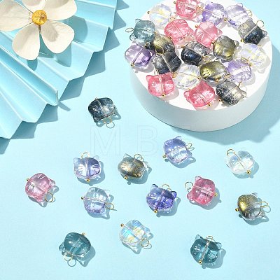 100Pcs 5 Colors Glass Pendants GLAA-CJ0002-34-1