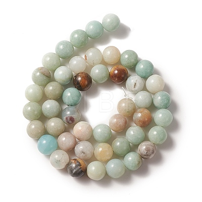 Natural Flower Amazonite Beads Strands G-YW0001-25-1
