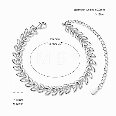 SHEGRACE Brass Link Chain Bracelets JB572A-1