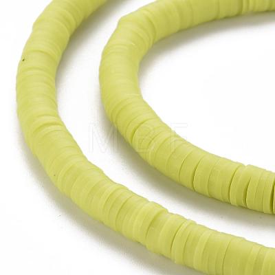 Flat Round Eco-Friendly Handmade Polymer Clay Beads CLAY-R067-6.0mm-10-1