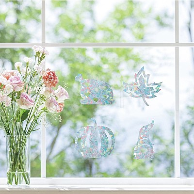 Gorgecraft Waterproof PVC Colored Laser Stained Window Film Adhesive Stickers DIY-WH0256-039-1