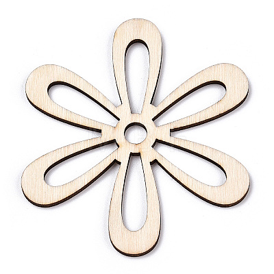 Unfinished Natural Poplar Wood Big Pendants WOOD-TAC0012-12-1