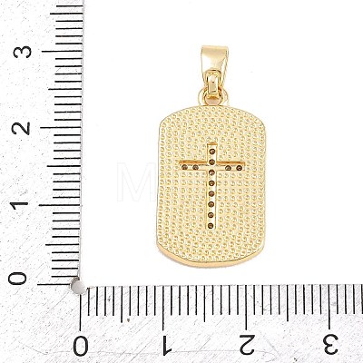 Brass Micro Pave Clear Cubic Zirconia Pendants KK-H273-37B-G-1