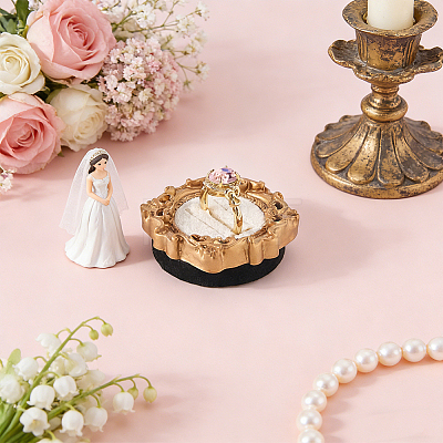 Round Wood Ring Display Trays RDIS-WH0032-006A-1