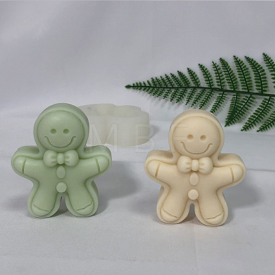 Christmas Theme Gingerbread Man DIY Silicone Candle Molds SMFA-PW0001-52-1