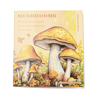 Mushroom with Bottle Waterproof PET Stickers DIY-G116-04B-1