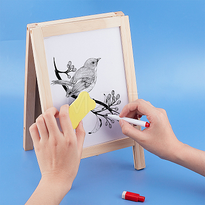 Folding Wooden Easel Sketchpad Settings DIY-WH0199-32-1